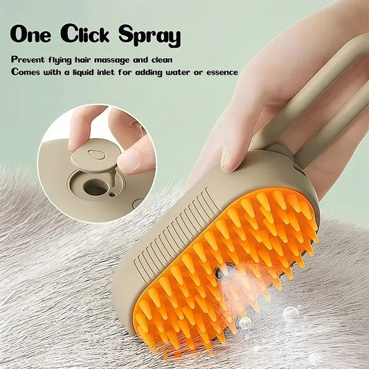 3 in 1 Pet Steamy Brush Steam Massage Combs