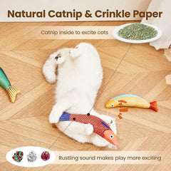 Interactive Sounding Catnip 3D Simulation Fish Goldfish Kitten Toys